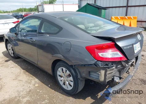 2012 Honda Civic Lx z USA, uszkodzony, nr VIN 2HGFG3B53CH529864